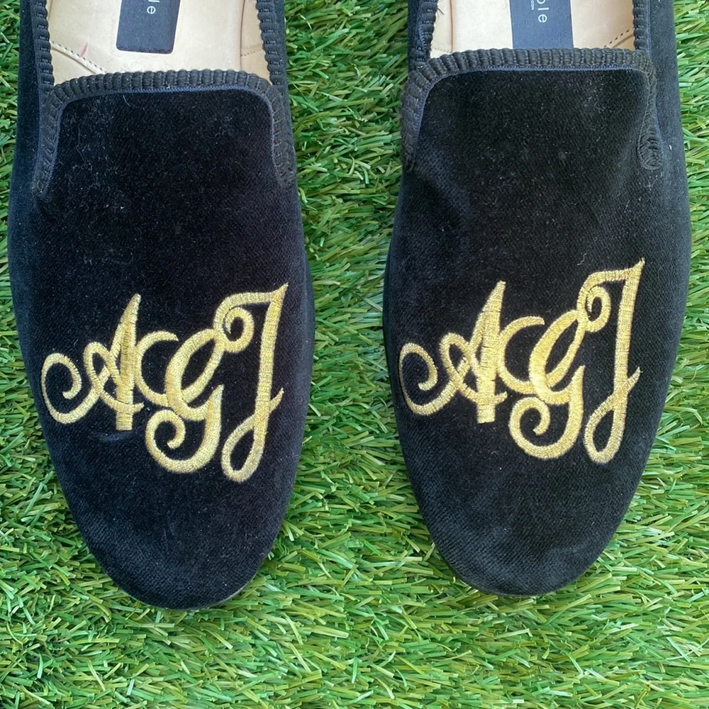 London Sole Loafers with Embroidered Initials “AGJ”